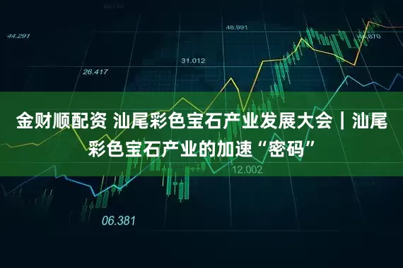 金财顺配资 汕尾彩色宝石产业发展大会｜汕尾彩色宝石产业的加速“密码”